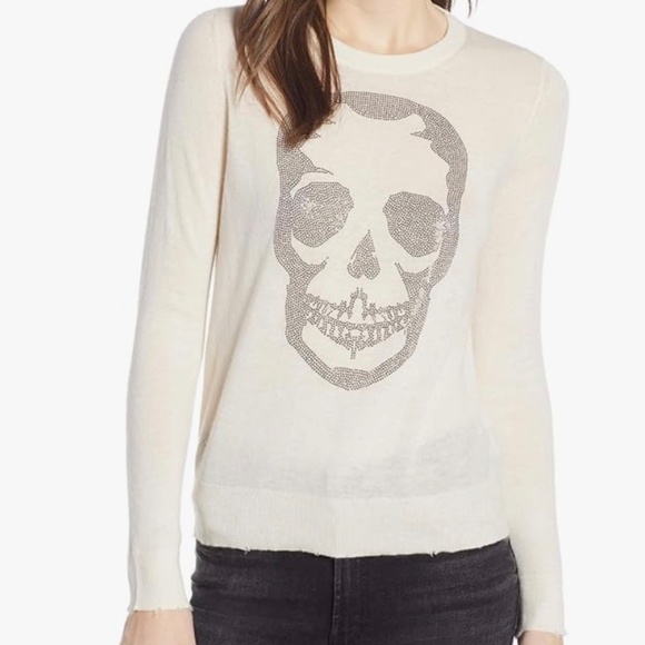 Zadig & Voltaire Sweaters - ZADIG & VOLTAIRE Skull Cashmere and Sparkle Sweater / XS